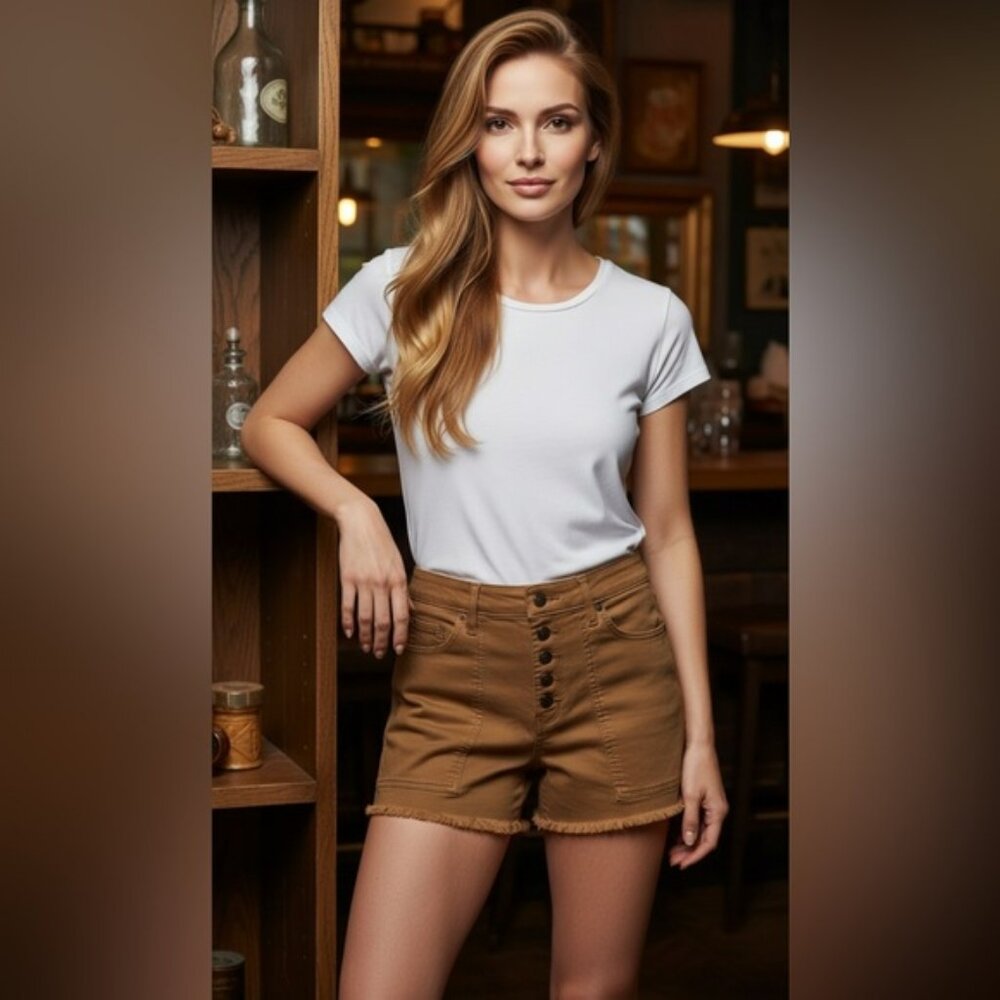 So Tan Utility Shorts